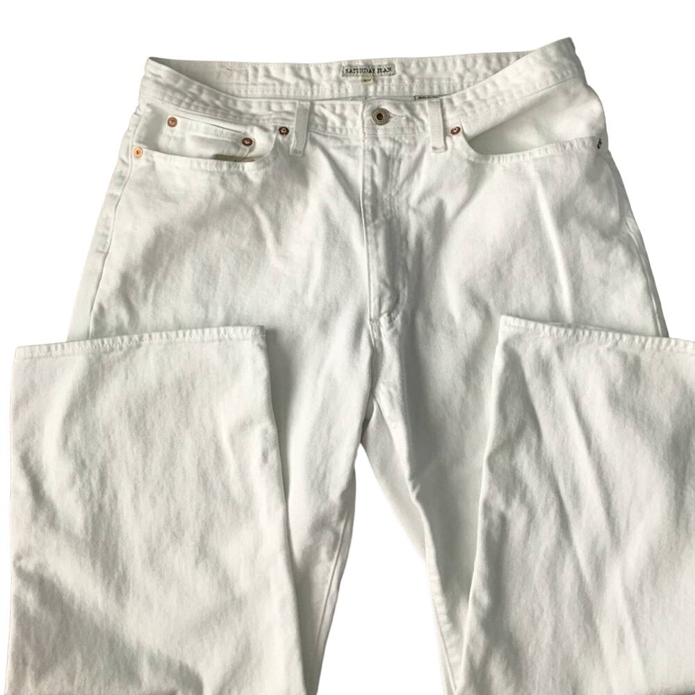 Ralph Lauren Vintage "Saturday Jean" White Denim Crop, Size 12/31 Waist